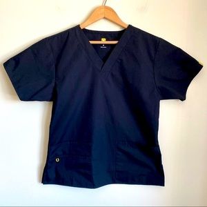 3/$30💚WonderWink Origins Bravo Lady Fit V-Neck Top black size small